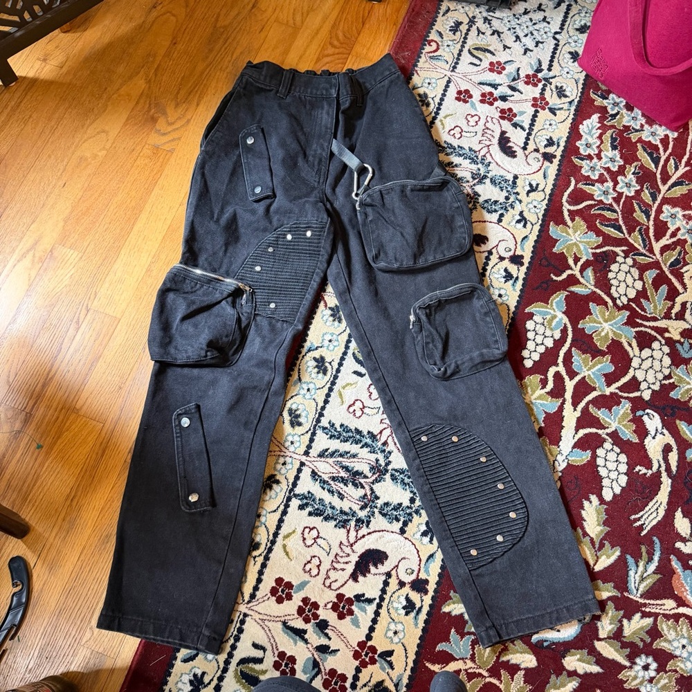 Jaded London black cargo jeans